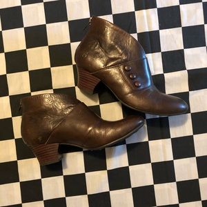 Born Leather Ankle Booties